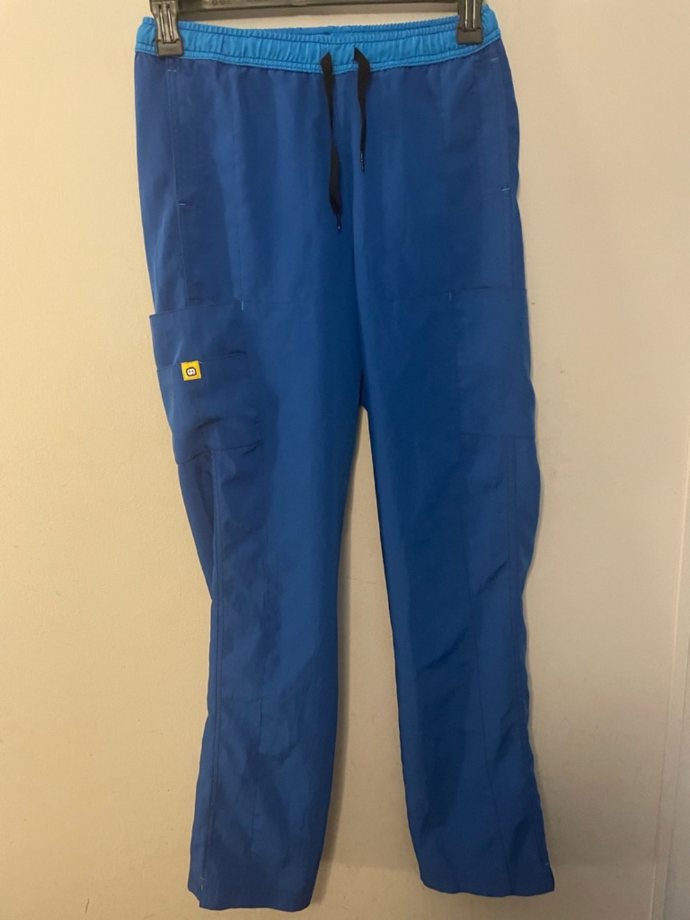 WonderWink Royal Blue Boot Cut Scrub Pants with Teal Waistband 3 pairs bundle.